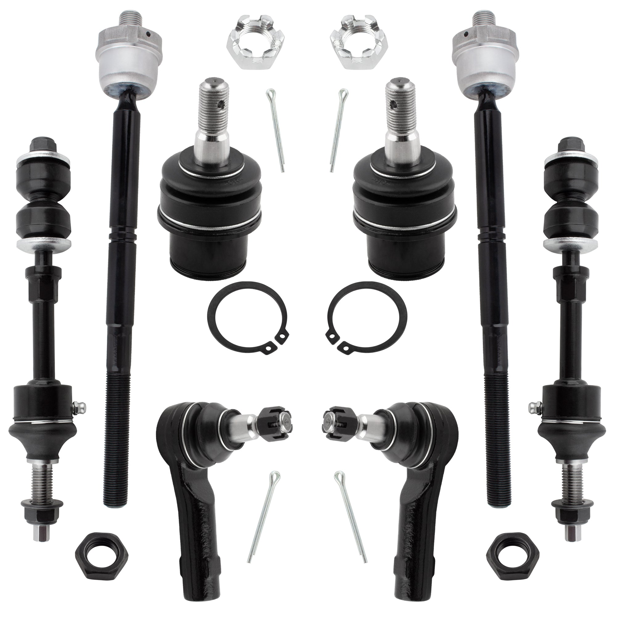 BOXI 8pc Front Sway Bars Tie Rods Kit Fits for Ford F-150 2005-2008