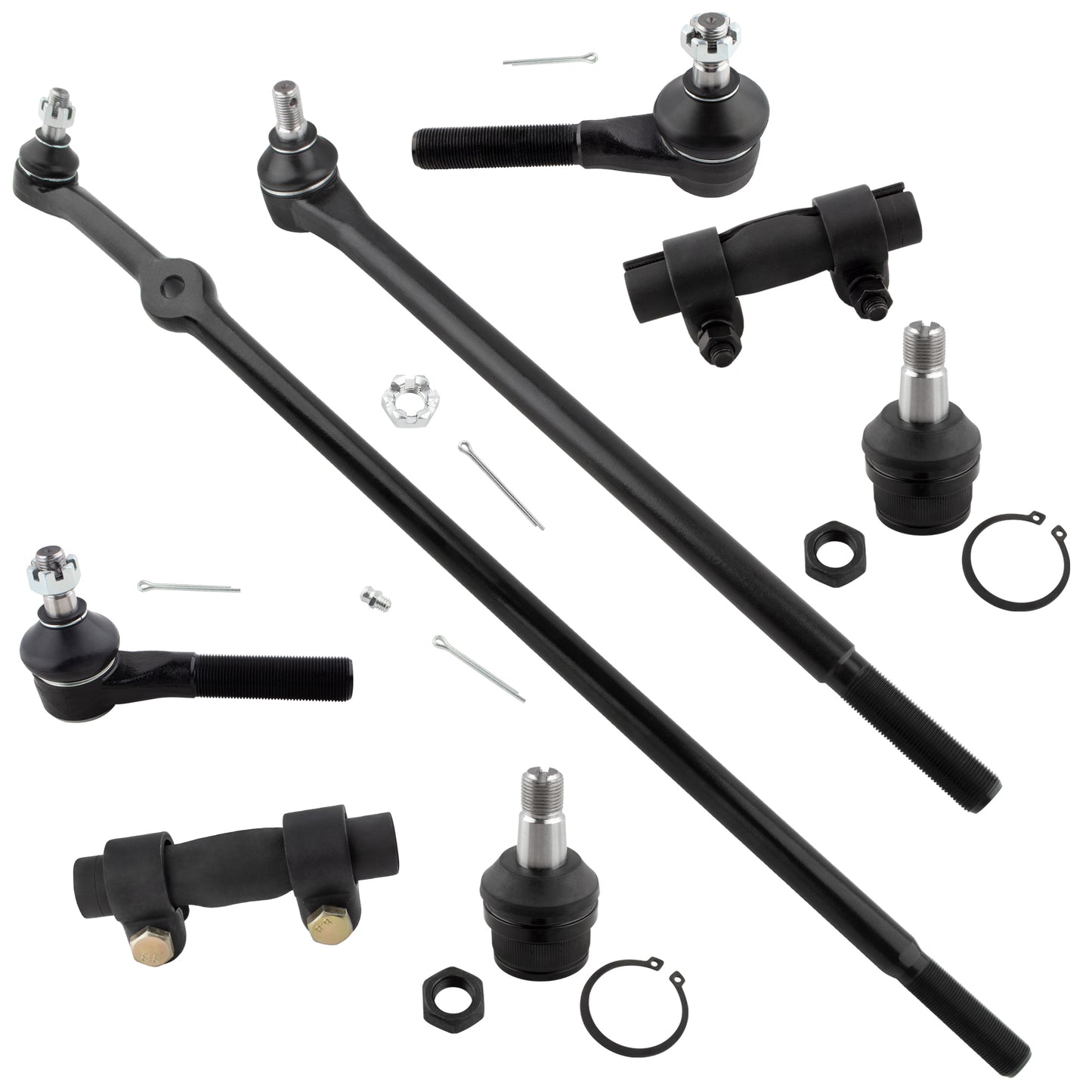 BOXI 8pc Front Ball Joints Outer Inner Tie Rod Suspension Fit for Ford F-100 1980-1983