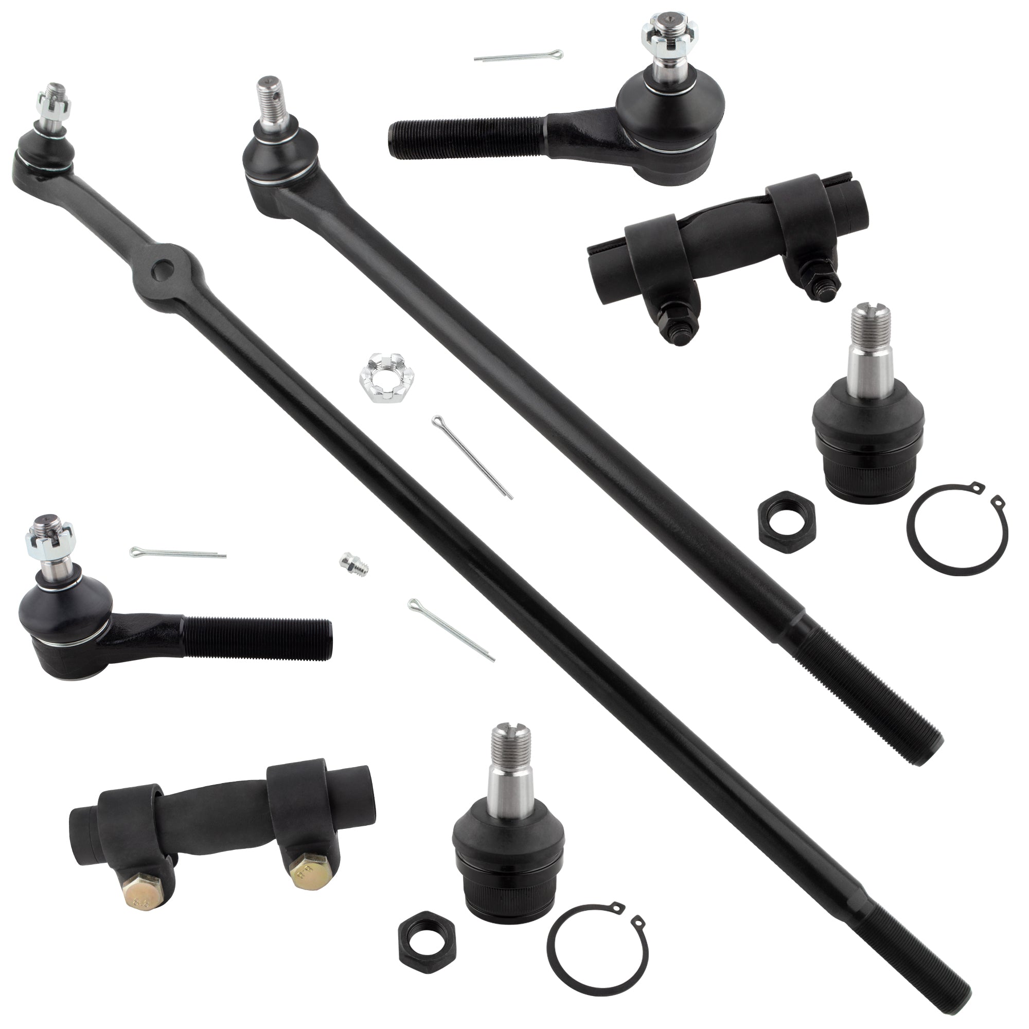 BOXI 8pc Front Ball Joints Outer Inner Tie Rod Suspension Fit for Ford F-100 1980-1983