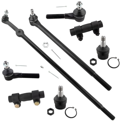 BOXI 8pc Front Ball Joints Outer Inner Tie Rod Suspension Fit for Ford F-100 1980-1983