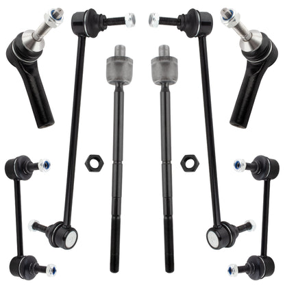 BOXI 8pc Front Rear Tie Rods Sway Bars Fit for Ford Five Hundred Freestyle 2005-2007 Taurus