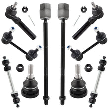 BOXI 10pc Front Rear Sway Bars Tie Rods Suspension Kit Fits for Ford Mustang 1994-2004 Not For SVT