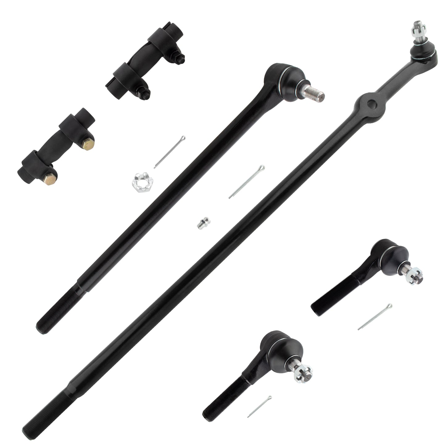 BOXI 6pc Front Outer Tie Rod Ends Center Link Fits for Ford Bronco F-150 F-250 F-350 1980-1996