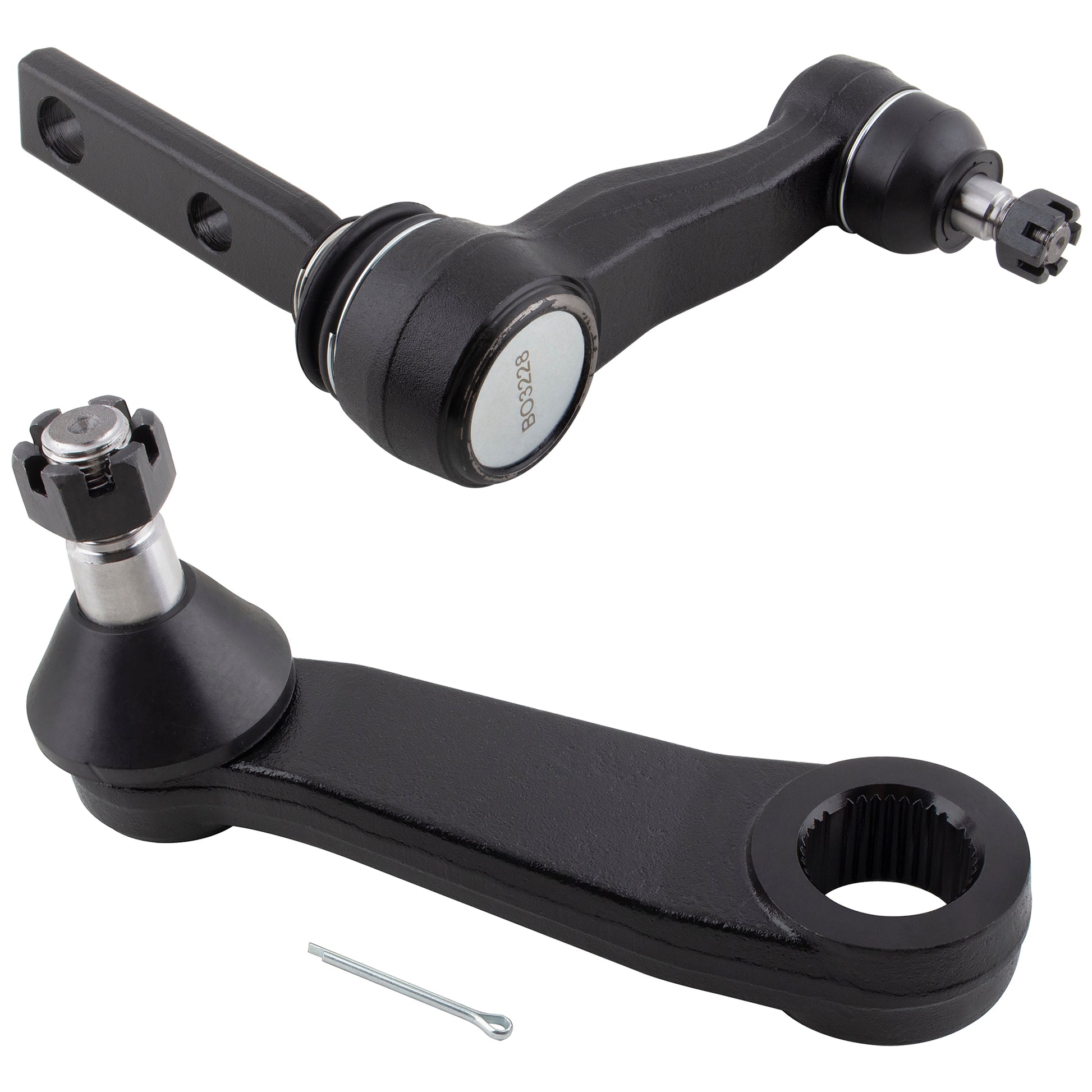 BOXI 2pcs Front Pitman Arm Idler Arm With 2.48 Inch Bolt Pattern Fits for Ford Expedition 1997-2002