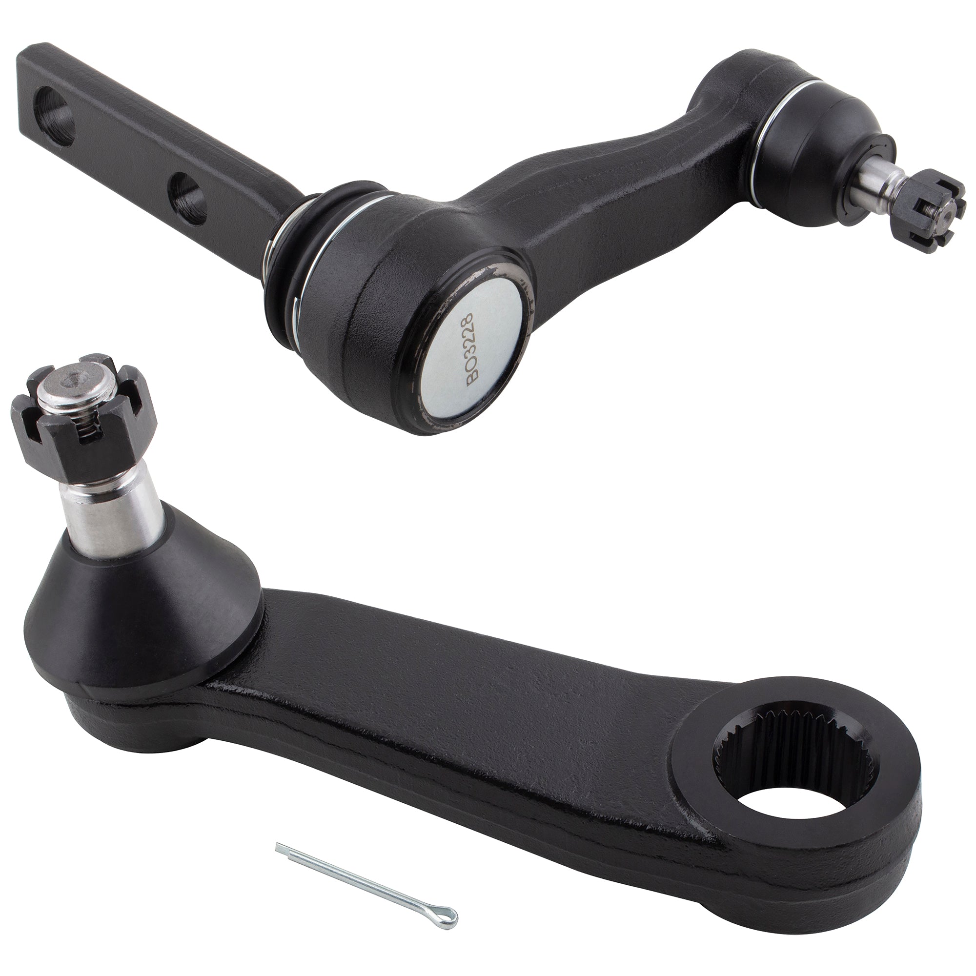 BOXI 2pcs Front Pitman Arm Idler Arm With 2.48 Inch Bolt Pattern Fits for Ford Expedition 1997-2002