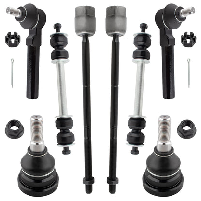 BOXI (Set of 8) K8661 K8848 ES3184 EV127 Front Inner Outer Tie Rods Ball Joints Sway Bars Fit