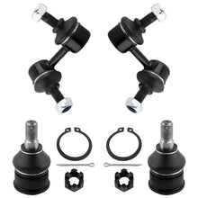 BOXI (Set of 4) 2x Front Stabilizer Sway Bar End Link + 2x Front Lower Ball Joints Fit for Honda