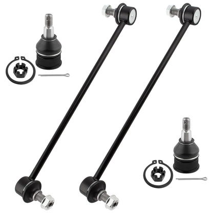 BOXI K80606 K750304 Front Stabilizer Sway Bar End Links + Front Lower Ball Joints Kit FIT for Honda