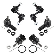 BOXI 6pcs Front Sway Bars Lower Ball Joints Outer Tie Rods Fit for Acura EL 2001 2002 2003 2004
