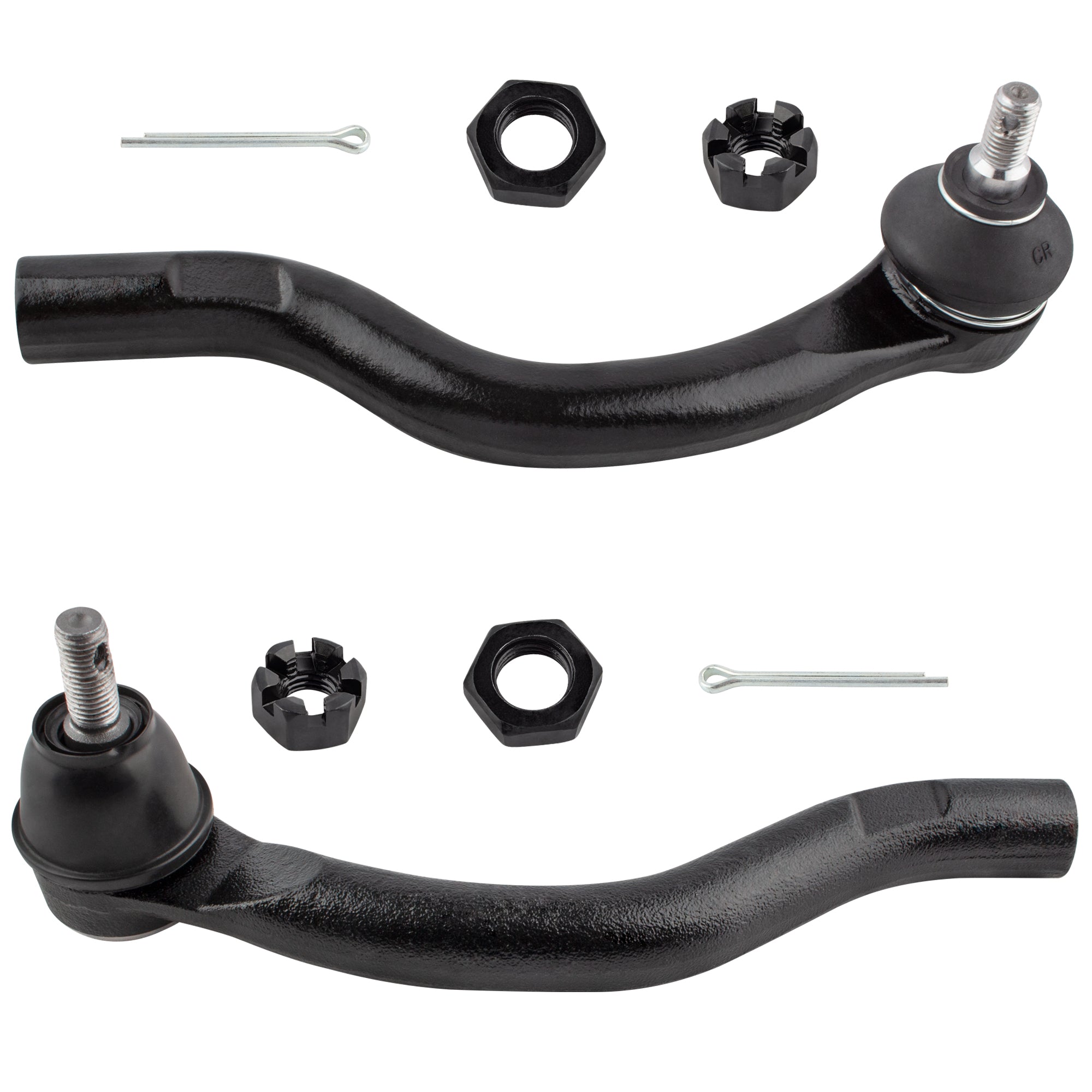 BOXI (Set of 2) 1x Front Right Outer Tie Rod + 1x Front Left Outer Tie Rod Fit for Honda Accord