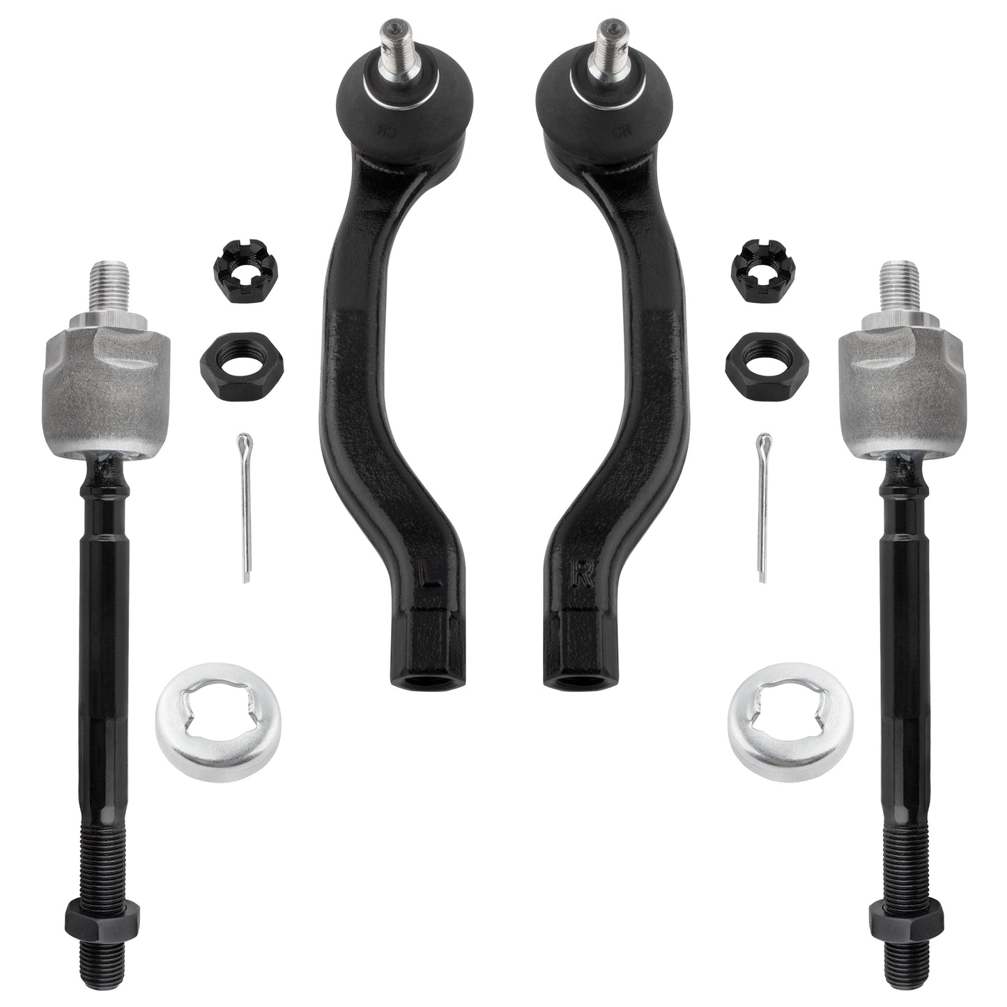 BOXI 4pcs Front Inner Outer Tie Rod Ends Fit for Honda CR-V 1997 1998 1999 2000 2001 Sport Utility