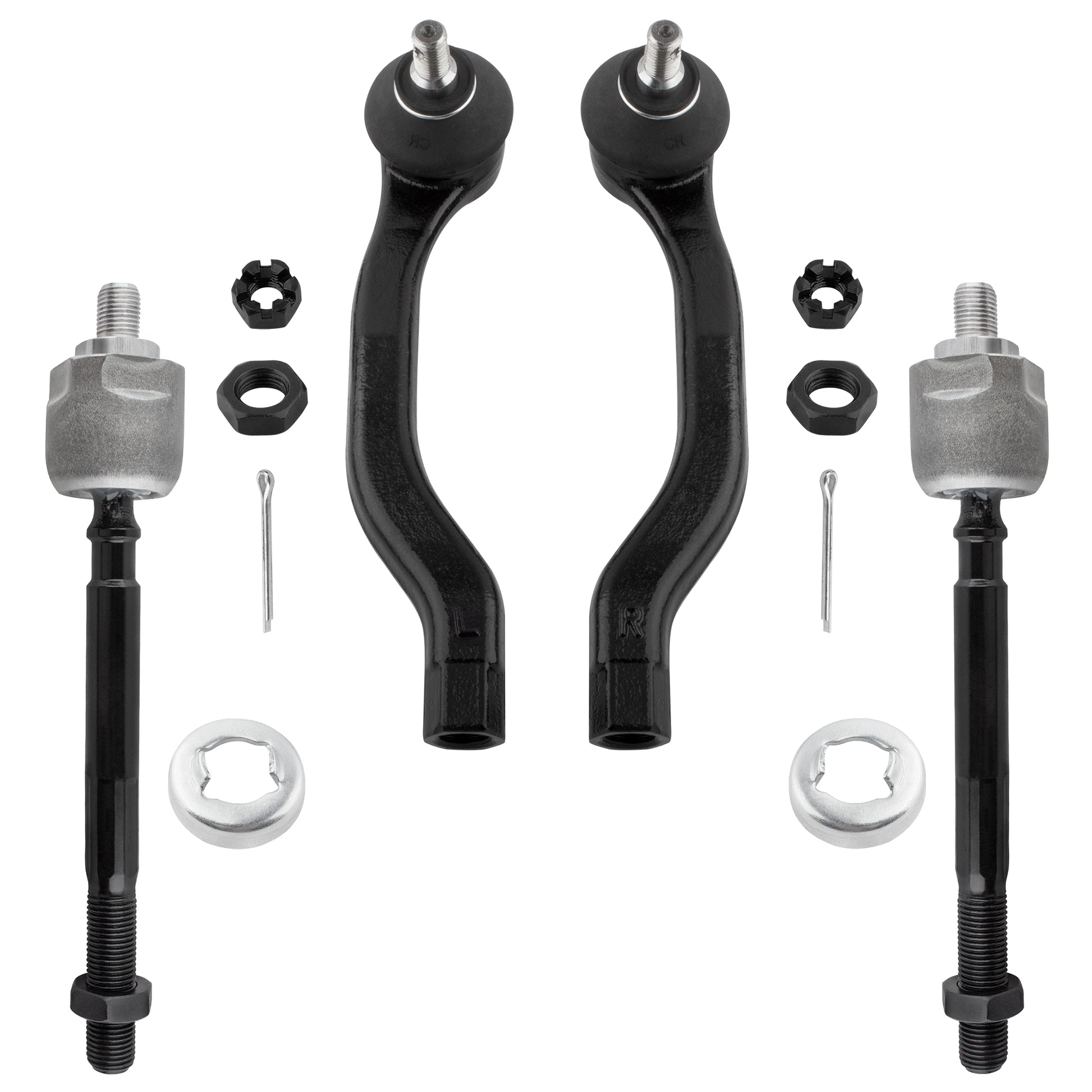 BOXI 4pcs Front Inner Outer Tie Rod Ends Fit for Honda CR-V 1997 1998 1999 2000 2001 Sport Utility