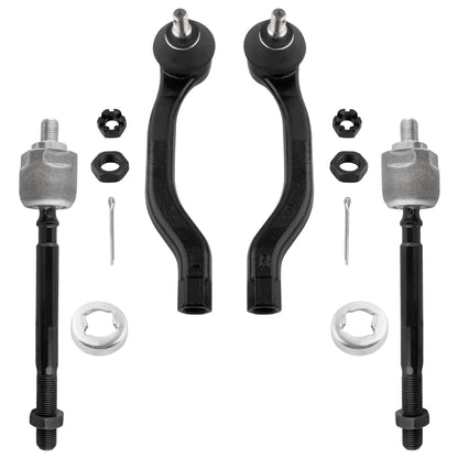 BOXI 4pcs Front Inner Outer Tie Rod Ends Fit for Honda CR-V 1997 1998 1999 2000 2001 Sport Utility