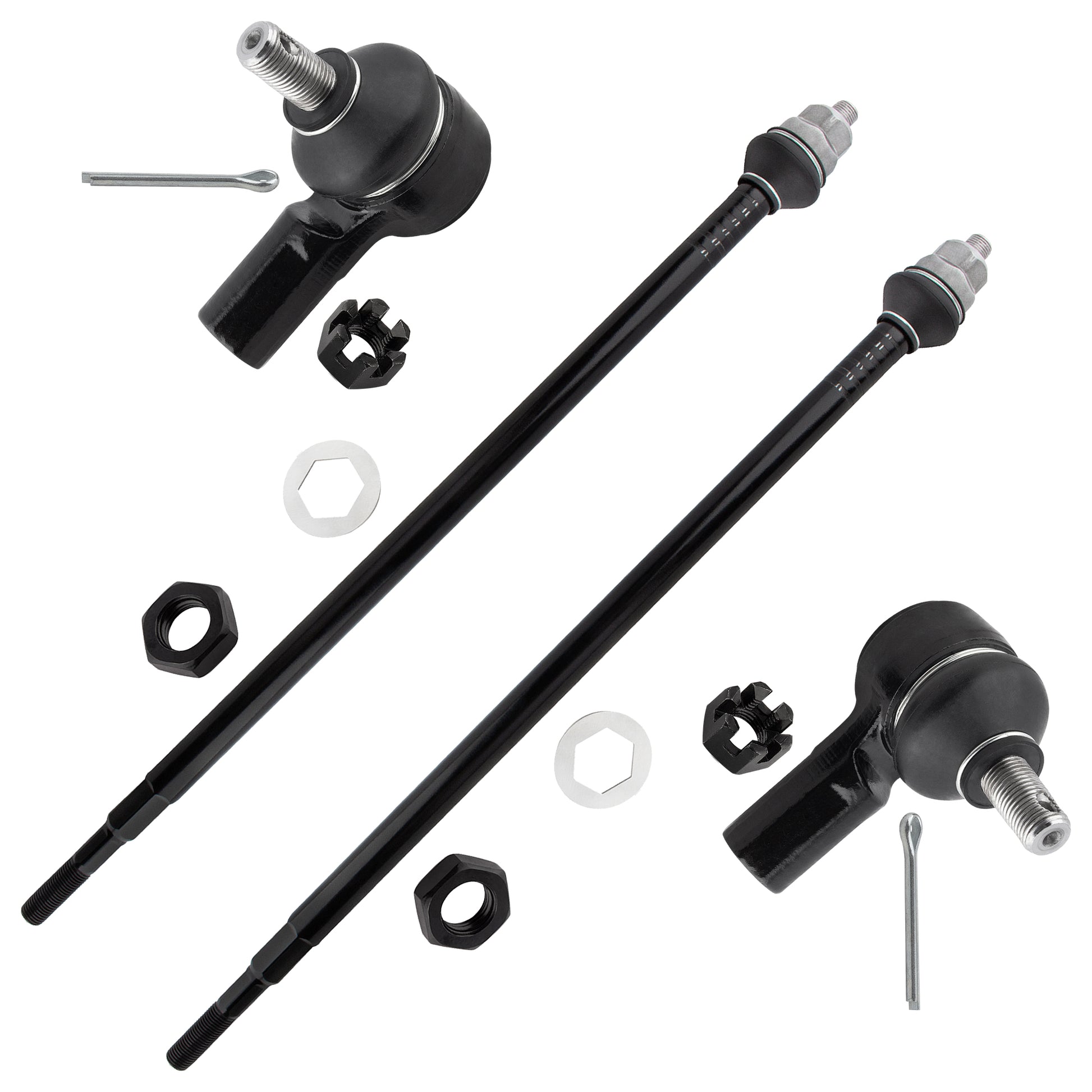 BOXI 4pcs Front Inner Outer Tie Rod Ends Fit for Honda Element 2003 2004 2005 2006 2007 2008 2009