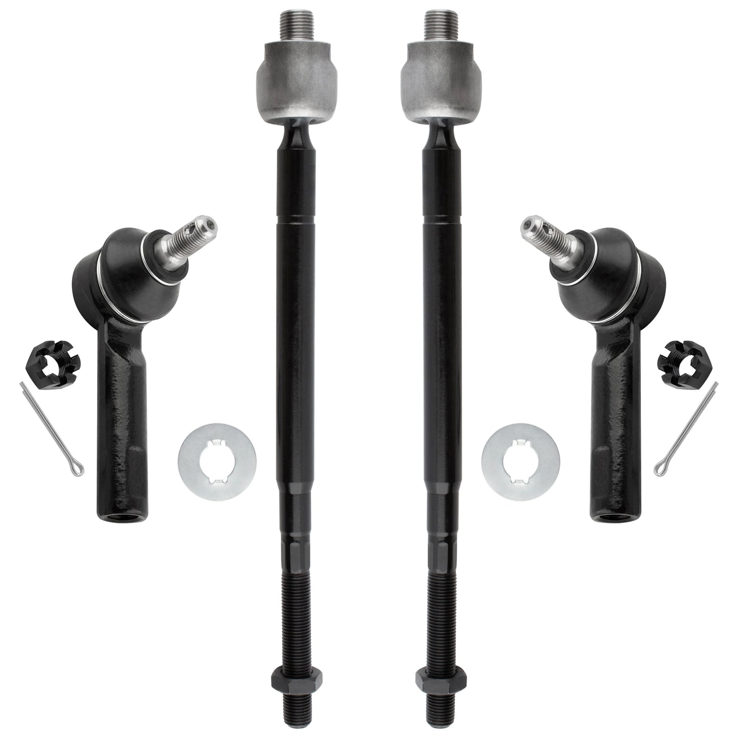 BOXI 4pcs Front Inner and Outer Tie Rod Ends Fit for Honda Odyssey 2002 2003 2004 Van 5-Door 3.5L V6