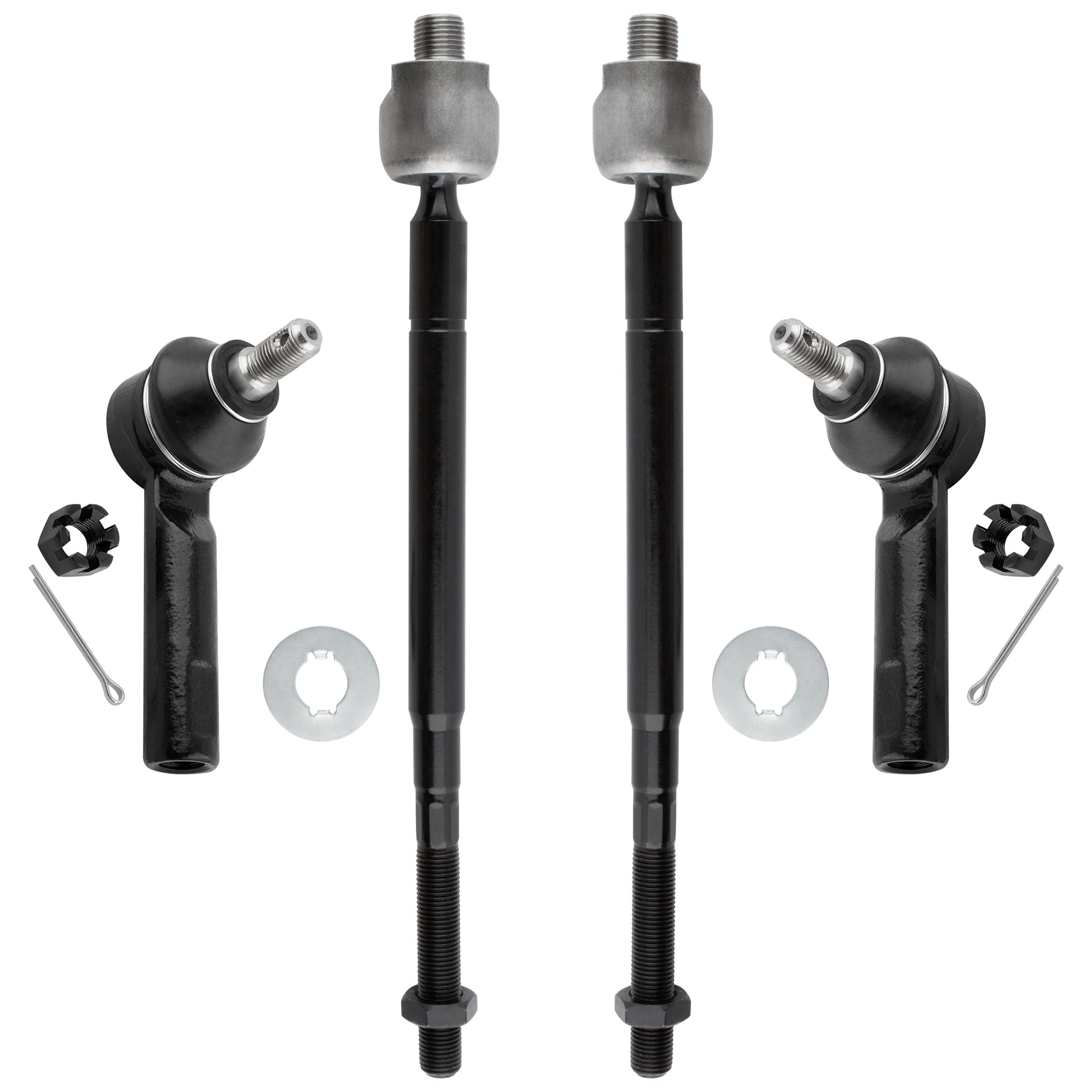 BOXI 4pcs Front Inner and Outer Tie Rod Ends Fit for Honda Odyssey 2002 2003 2004 Van 5-Door 3.5L V6