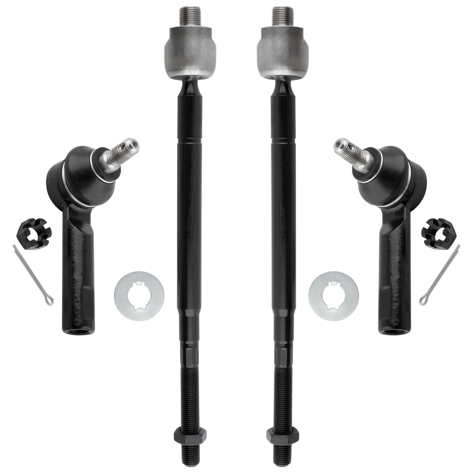 BOXI 4pcs Front Inner and Outer Tie Rod Ends Fit for Honda Odyssey 2002 2003 2004 Van 5-Door 3.5L V6