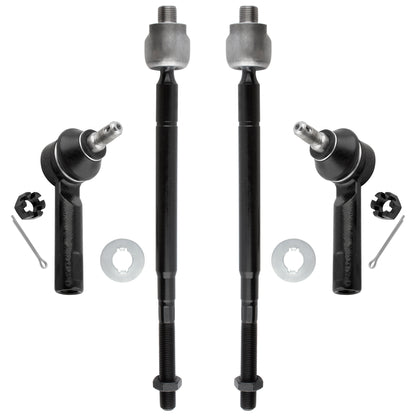 BOXI 4pcs Front Inner and Outer Tie Rod Ends Fit for Honda Odyssey 2002 2003 2004 Van 5-Door 3.5L V6