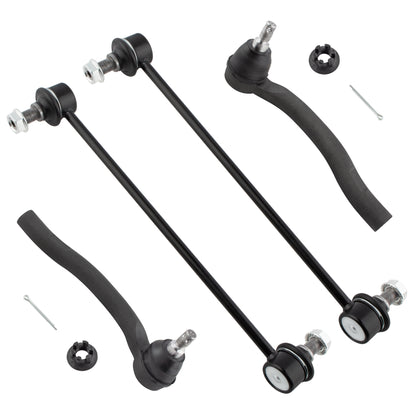 BOXI 4pcs Front Sway Bar End Links & Outer Tie Rods Fit for Acura MDX 2007 2008 2009 2010 2011 2012