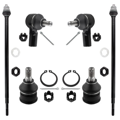BOXI 6pcs Front Inner Outer Tie Rod Ends + Lower Ball Joints Fit for Honda Element 2003-2006