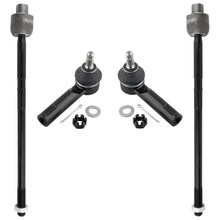 BOXI (Set of 4) 2x Front Inner Tie Rod Ends + 2x Front Outer Tie Rod Ends Suspension Kit Fit