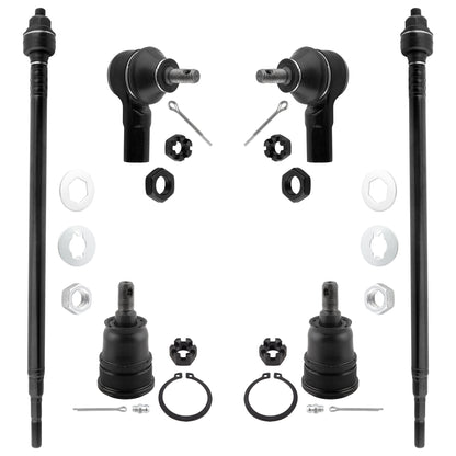 BOXI 6pcs Front Inner and Outer Tie Rods & Lower Ball Joints Fit for Honda CR-V 2002 2003 2004 2005