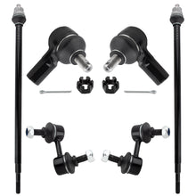 BOXI (Set of 6) Front Inner & Outer Tie Rod Ends + Front Sway Bar End Link Suspension Kit Fit