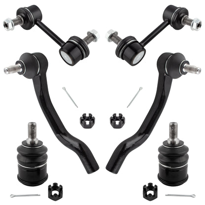 BOXI 6pcs Front Outer Tie Rods Sway Bars Lower Ball Joints Fit for Acura TSX 2009 2010 2011 2012