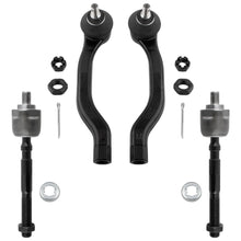 BOXI 4pcs Front Inner and Outer Tie Rod Ends Fit for Honda Civic 1992-1995