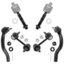 BOXI (Set of 6) Front Inner & Outer Tie Rods + Sway Bar End Link Fit for Honda Accord 2003 2004