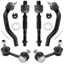 BOXI 6pcs Front Outer Inner Tie Rods and Sway Bar End Links Fit for Honda Civic 2006 2007 2008 2009