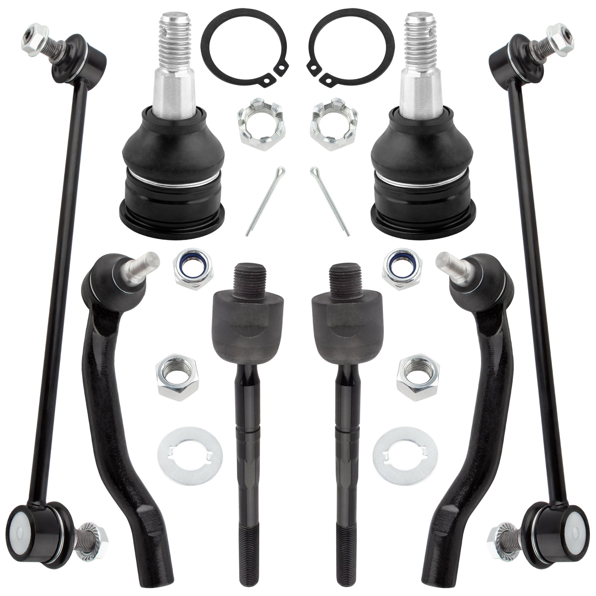 BOXI 8pcs Front Sway Bar Link + Tie Rod + Ball Joint Kit Fit for Acura MDX 2001 2002 2003 2004 2005