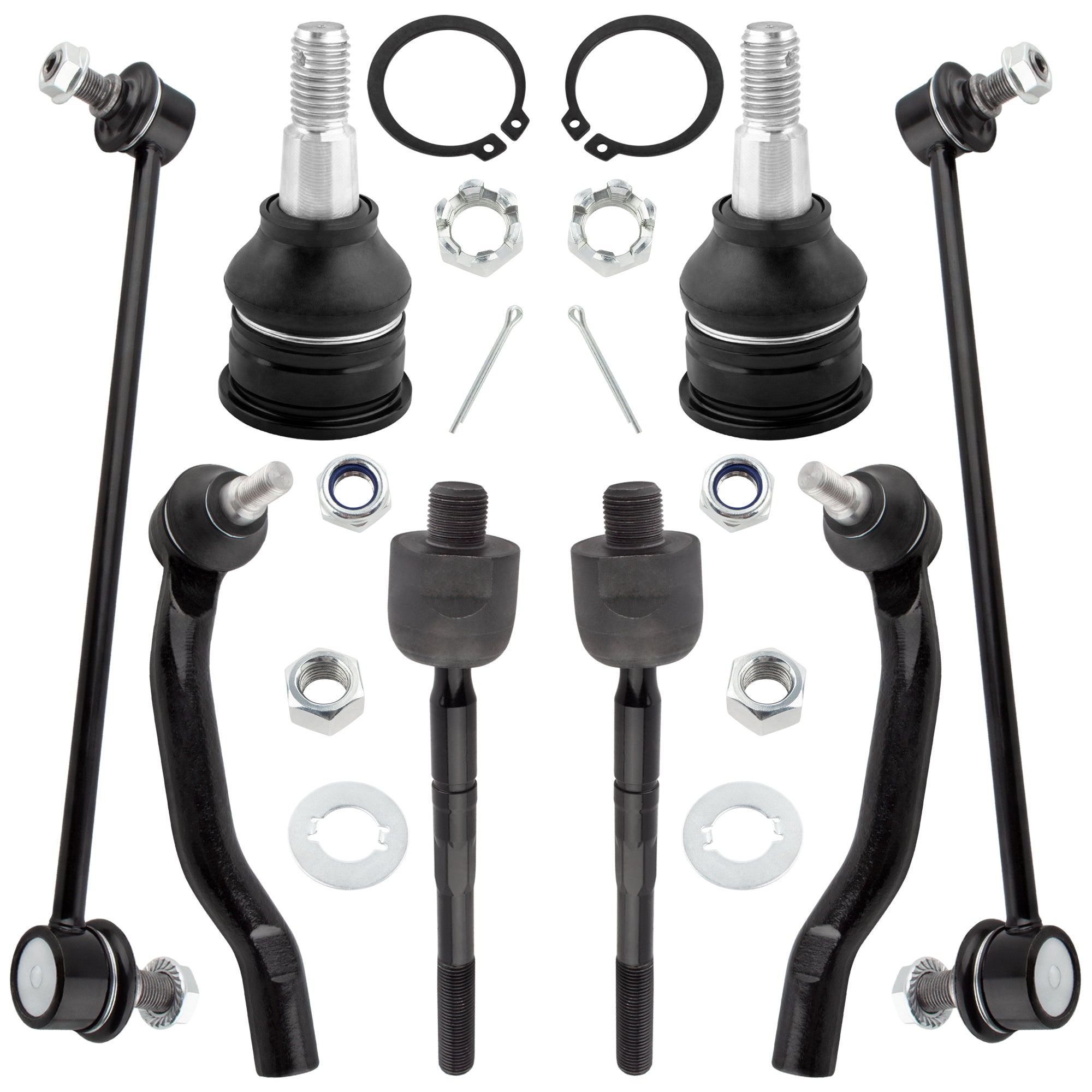 BOXI 8pcs Front Sway Bar Link + Tie Rod + Ball Joint Kit Fit for Acura MDX 2001 2002 2003 2004 2005
