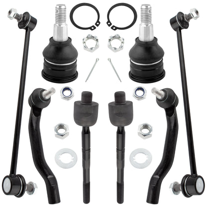 BOXI 8pcs Front Sway Bar Link + Tie Rod + Ball Joint Kit Fit for Acura MDX 2001 2002 2003 2004 2005