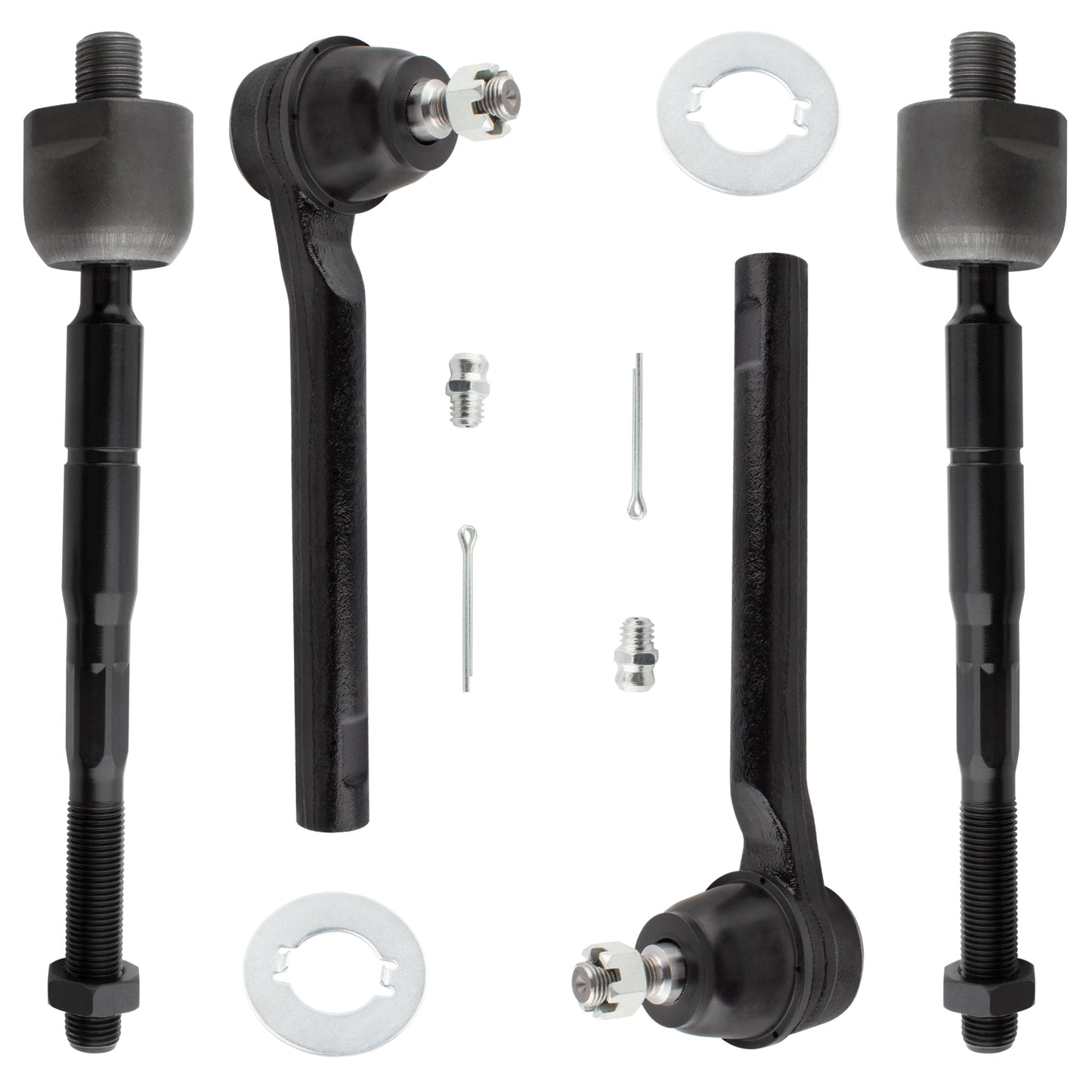 BOXI 4pcs Front Outer Inner Tie Rod Ends Fit for Honda Odyssey 2005 2006 2007 2008 2009