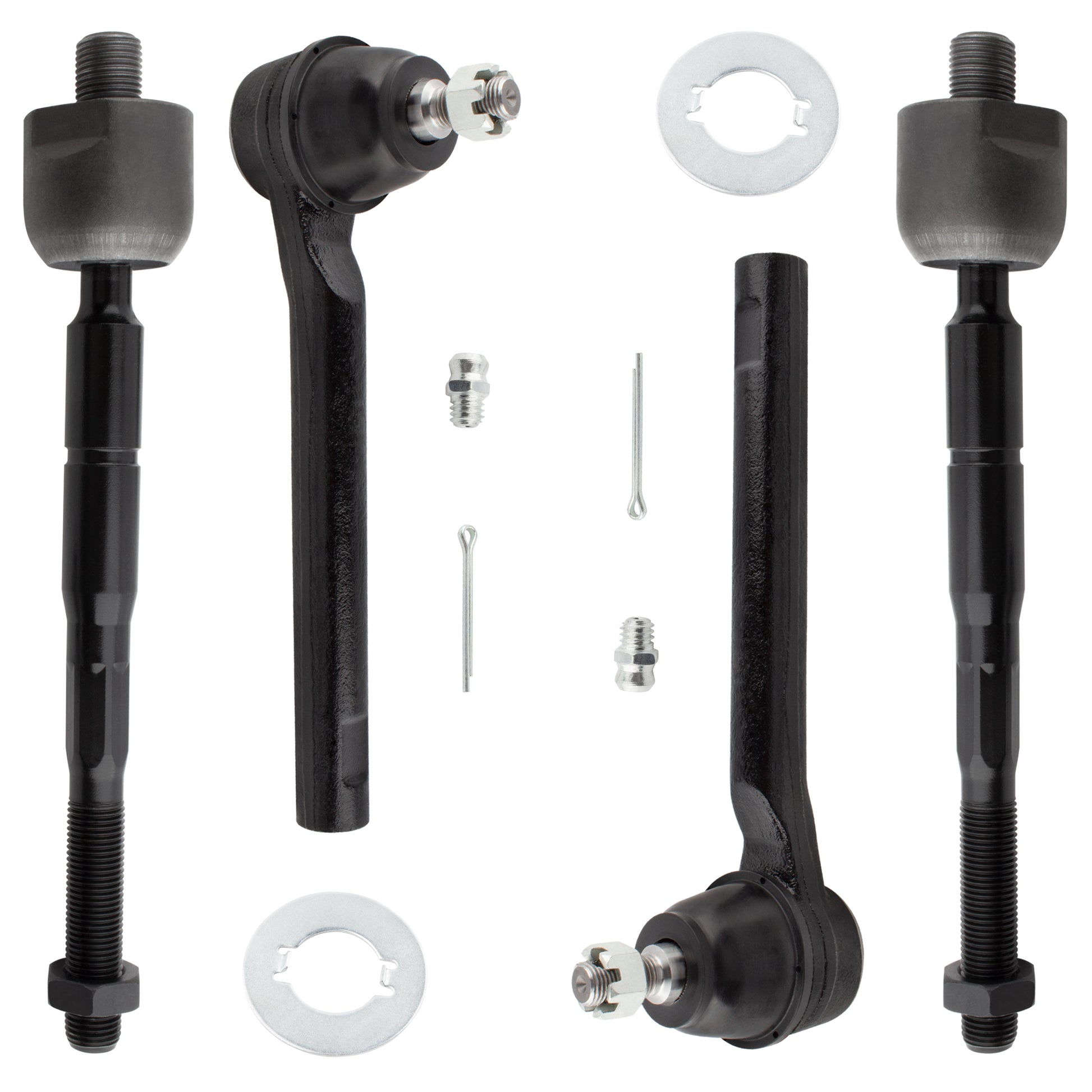 BOXI 4pcs Front Outer Inner Tie Rod Ends Fit for Honda Odyssey 2005 2006 2007 2008 2009