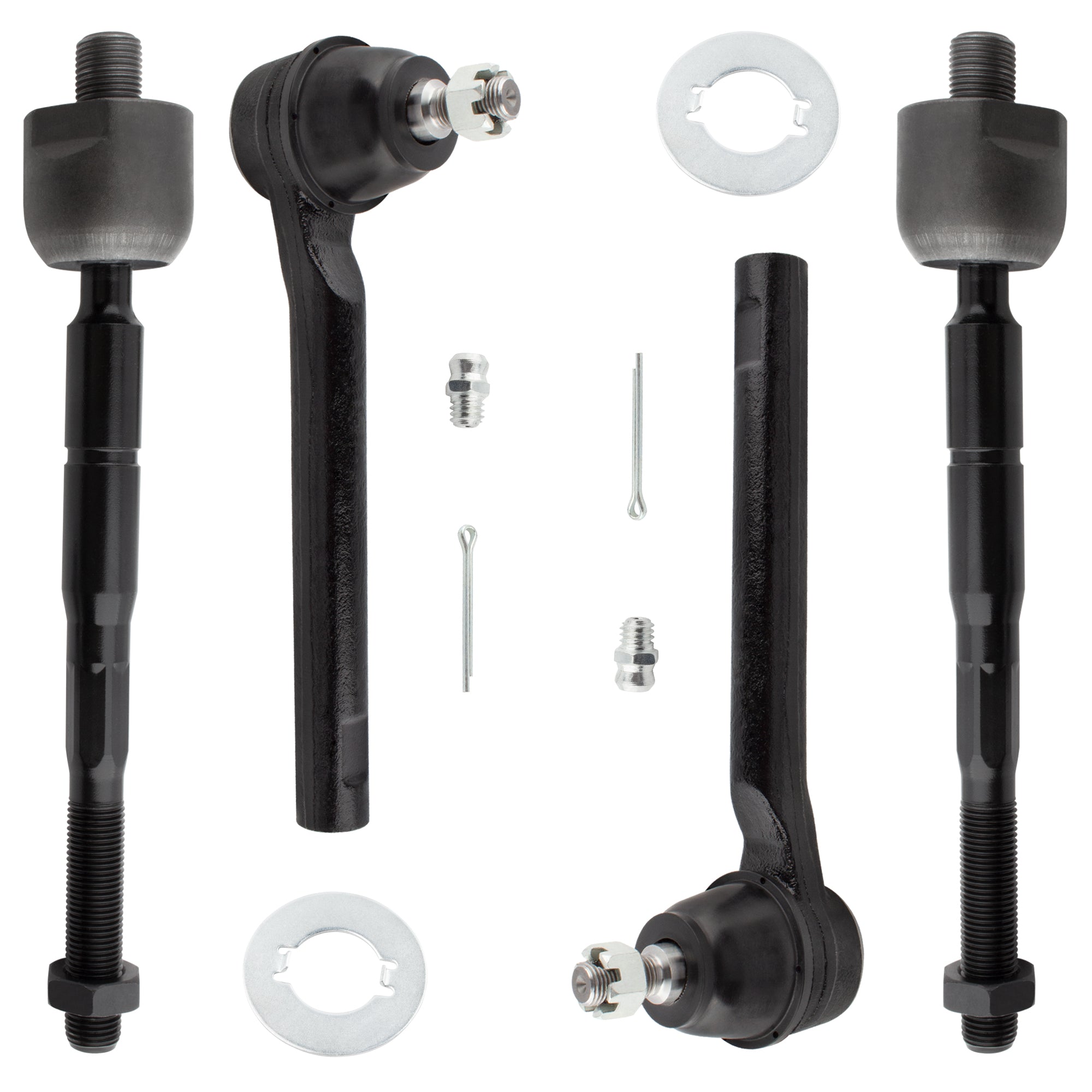BOXI 4pcs Front Outer Inner Tie Rod Ends Fit for Honda Odyssey 2005 2006 2007 2008 2009