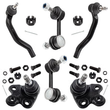BOXI (Set of 6) Front Sway Bar End Link + Front Outer Tie Rod Ends + Front Lower Ball Joints