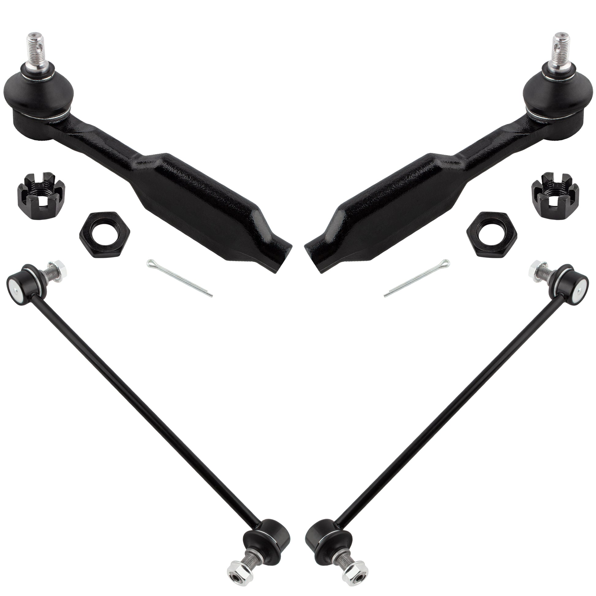 BOXI 4pcs ES800225 K750304 Front Outer Tie Rods + Sway Bars FIT for Honda Odyssey 2005-2006