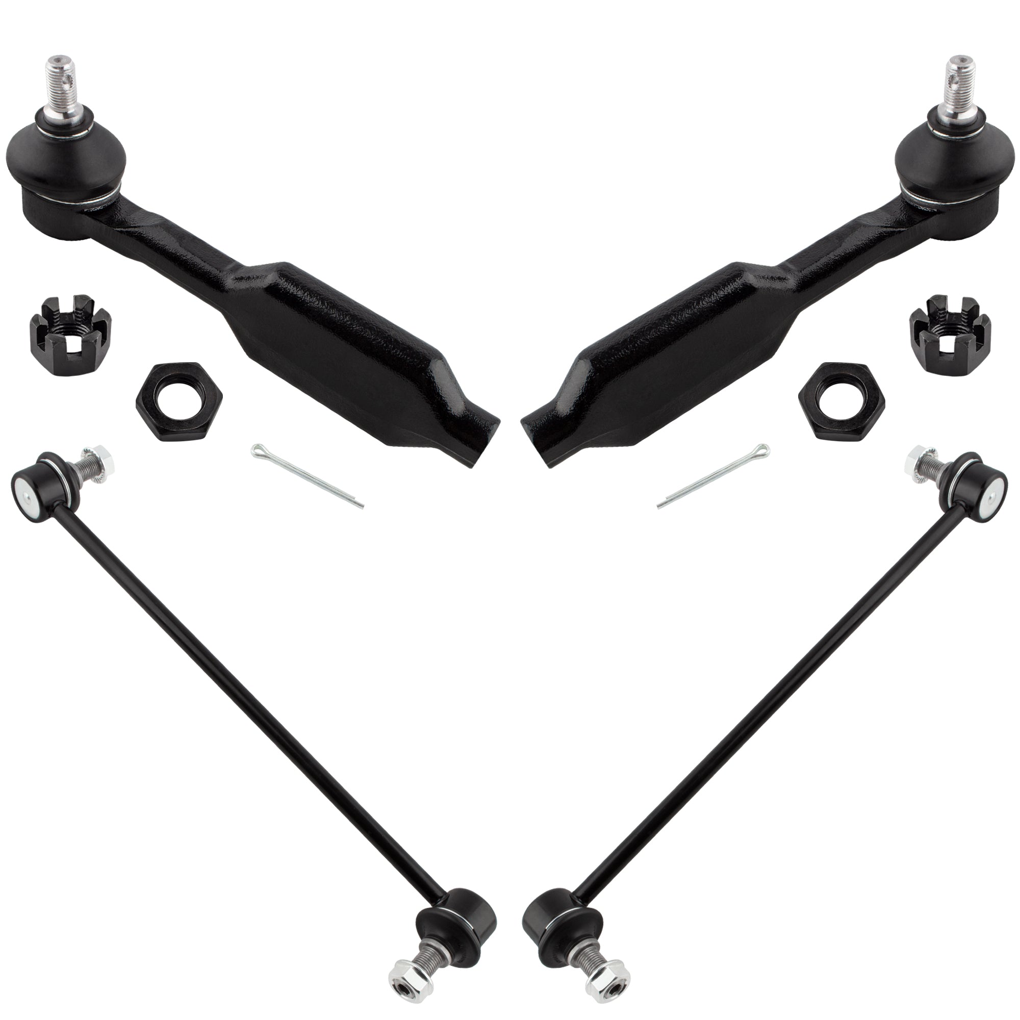 BOXI 4pcs ES800225 K750304 Front Outer Tie Rods + Sway Bars FIT for Honda Odyssey 2005-2006