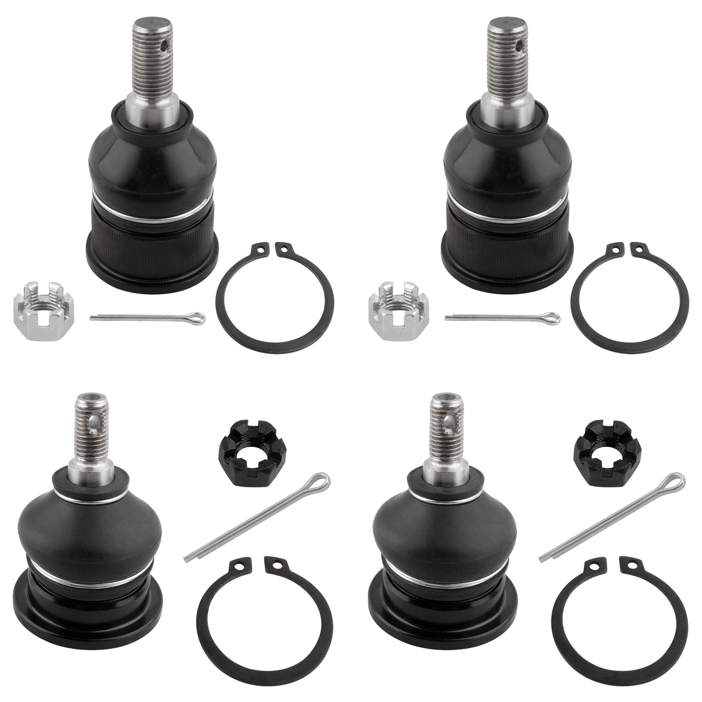 BOXI (Set of 4) Front Upper & Lower Ball Joints Suspension Kit Fit for Acura TSX 2004 2005 2006