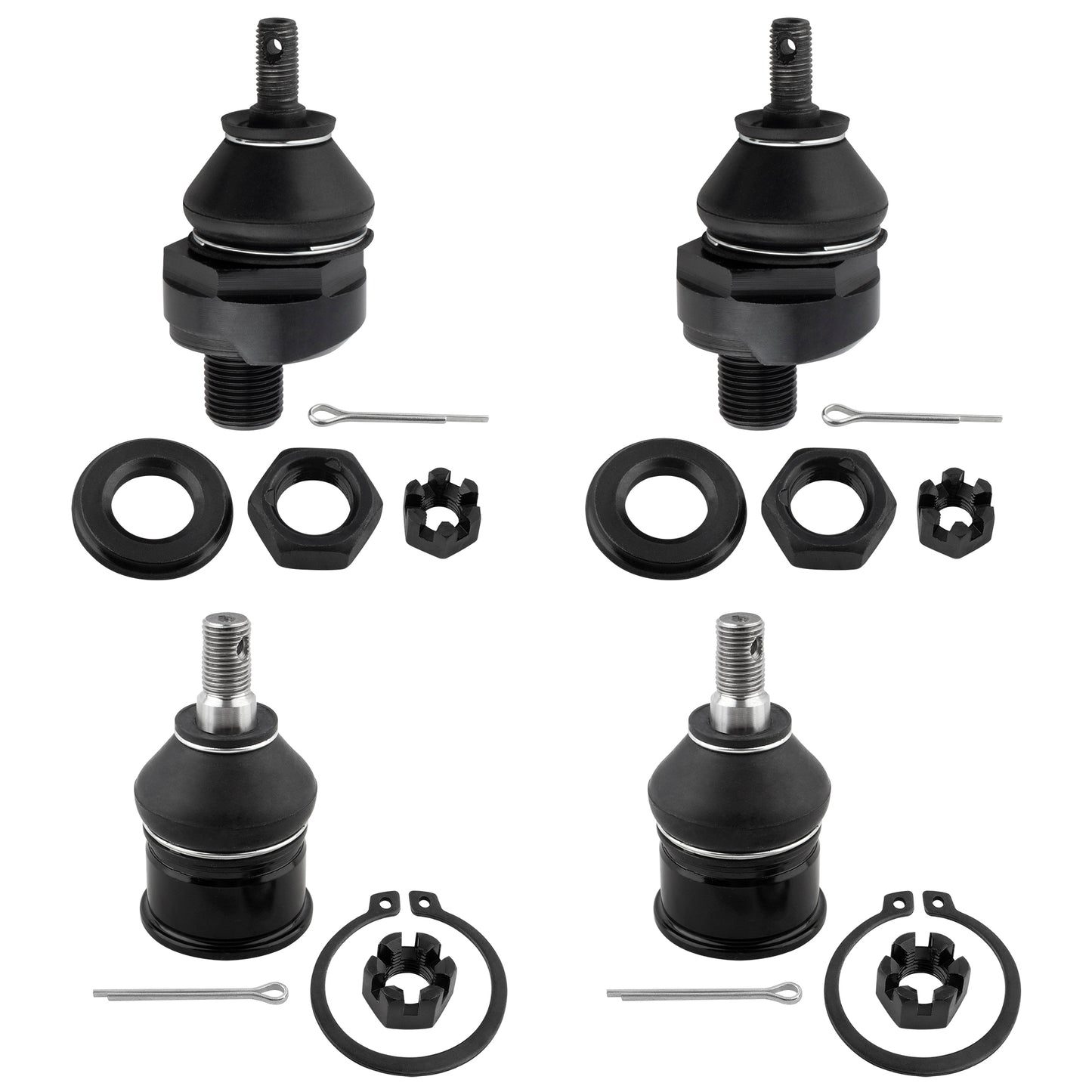 BOXI (Set of 4) Front Upper & Lower Ball Joints Suspension Kit Fit for Acura EL 1997-2000 Integra