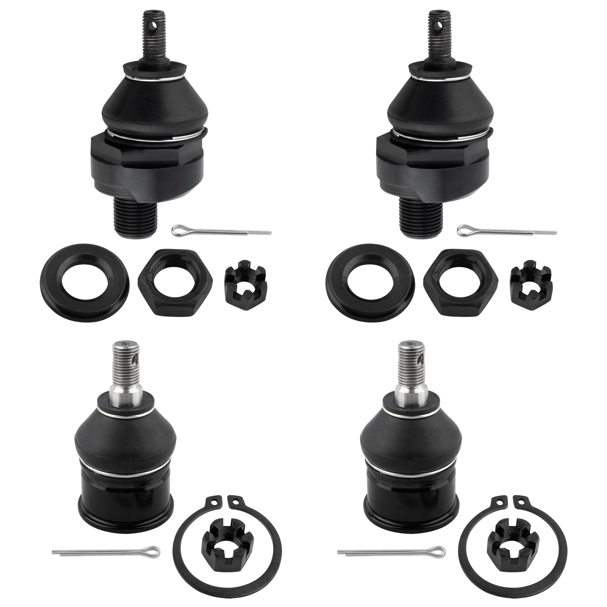 BOXI (Set of 4) Front Upper & Lower Ball Joints Suspension Kit Fit for Acura EL 1997-2000 Integra