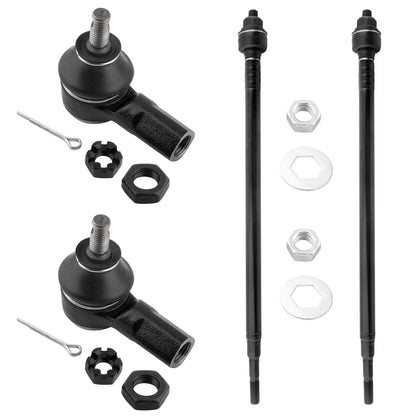 BOXI (Set of 4) Front Inner and Outer Tie Rod Ends Set Fit for Acura EL 2001 2002 2003 2004 2005