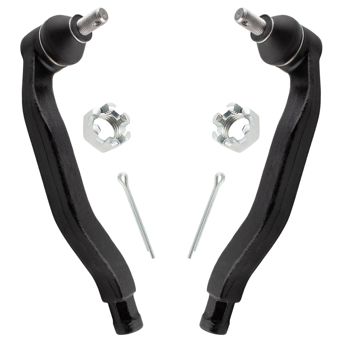 BOXI (Set of 4) 2x Front Inner Tie Rod Ends + 2x Front Outer Tie Rod Ends Suspension Kit Fit — product photo 2