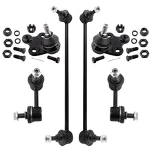BOXI (Set of 6) Front Rear Sway Bar End Links + Lower Ball Joint Suspension Kit Fit for Honda Civic