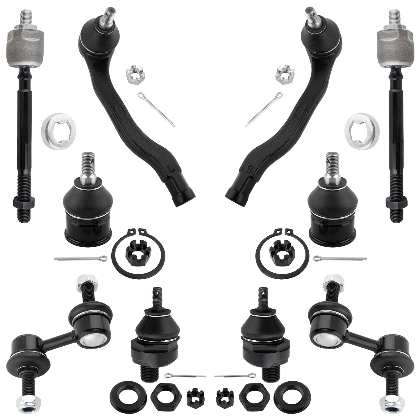 BOXI 10pc Front Upper Lower Ball Joints Tie Rods Sway Bars Fit for Honda CR-V 1997-2001