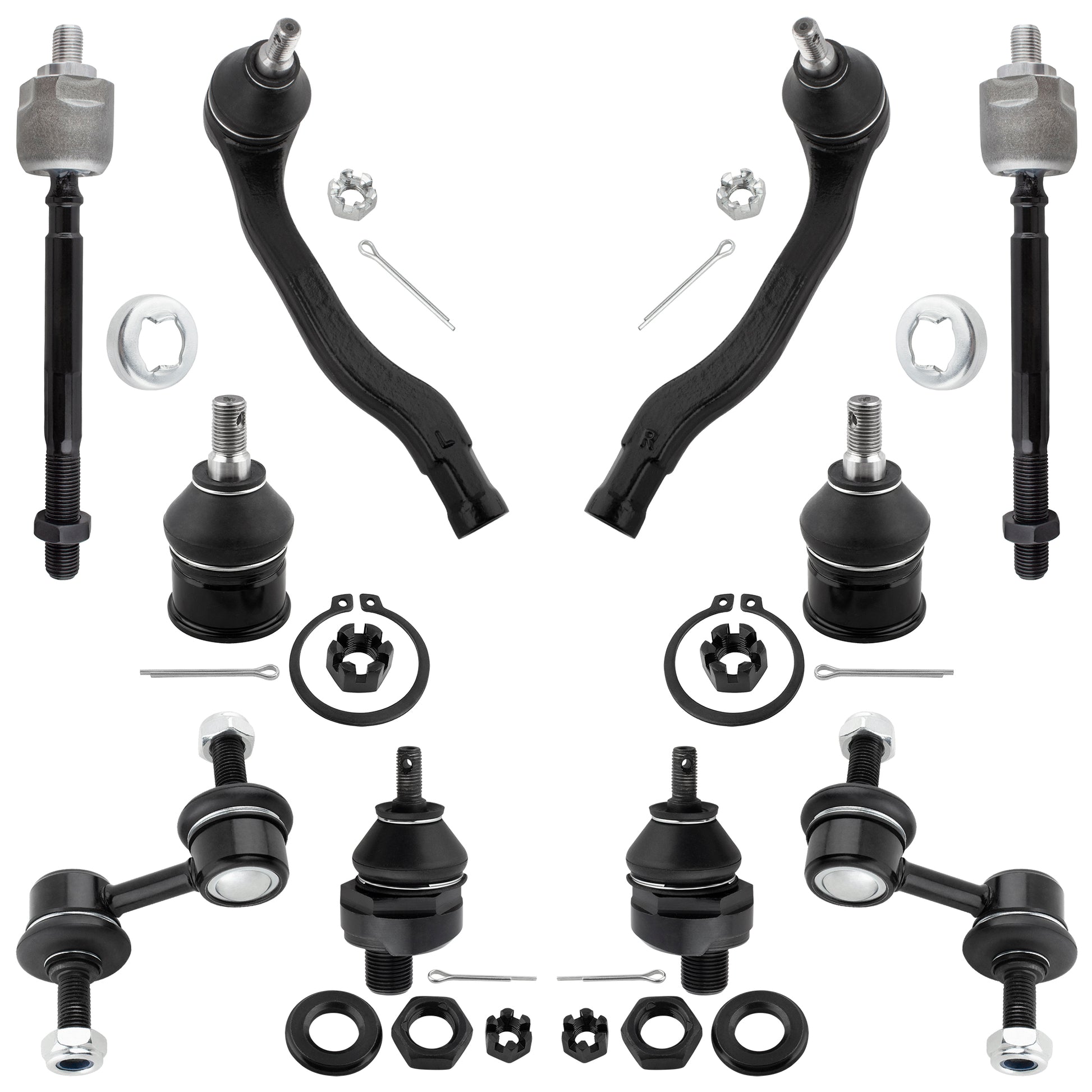 BOXI 10pc Front Upper Lower Ball Joints Tie Rods Sway Bars Fit for Honda CR-V 1997-2001