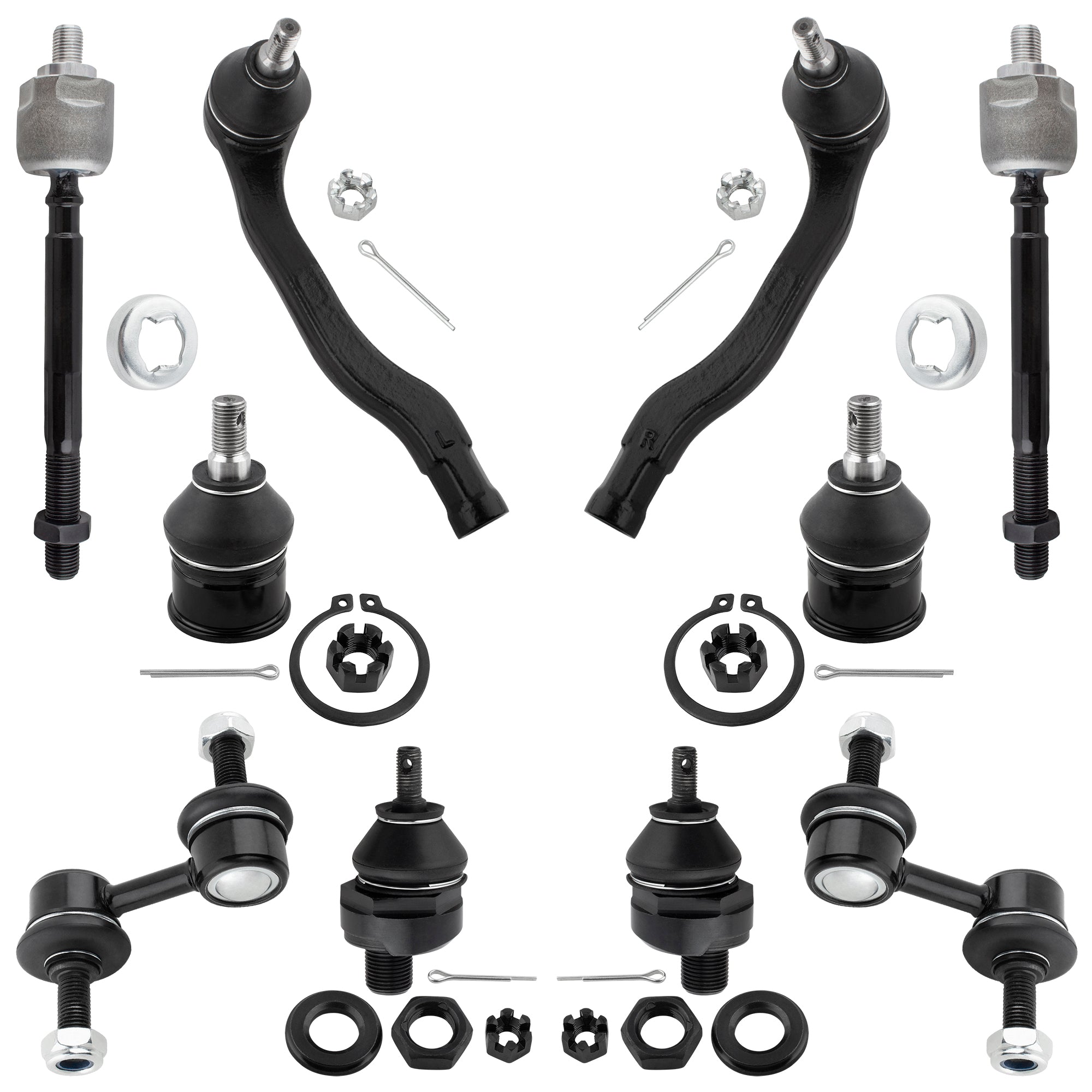 BOXI 10pc Front Upper Lower Ball Joints Tie Rods Sway Bars Fit for Honda CR-V 1997-2001