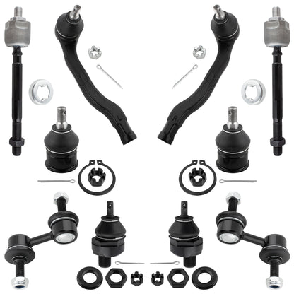 BOXI 10pc Front Upper Lower Ball Joints Tie Rods Sway Bars Fit for Honda CR-V 1997-2001